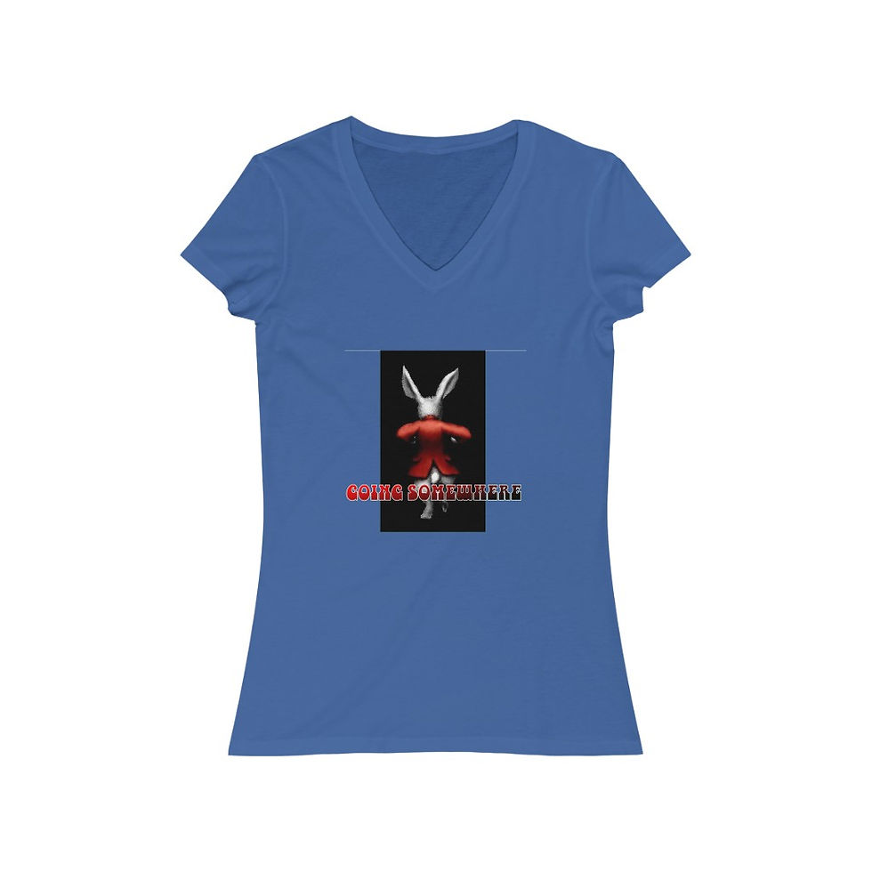 Thumbnail: Going Somewhere Women's Jersey Short Sleeve V-Neck Tee 2