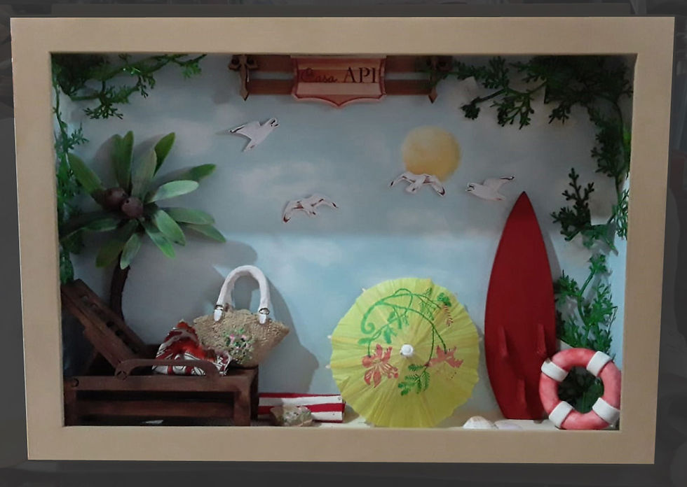 Quadro Cenário PRAIA em MINIATURA