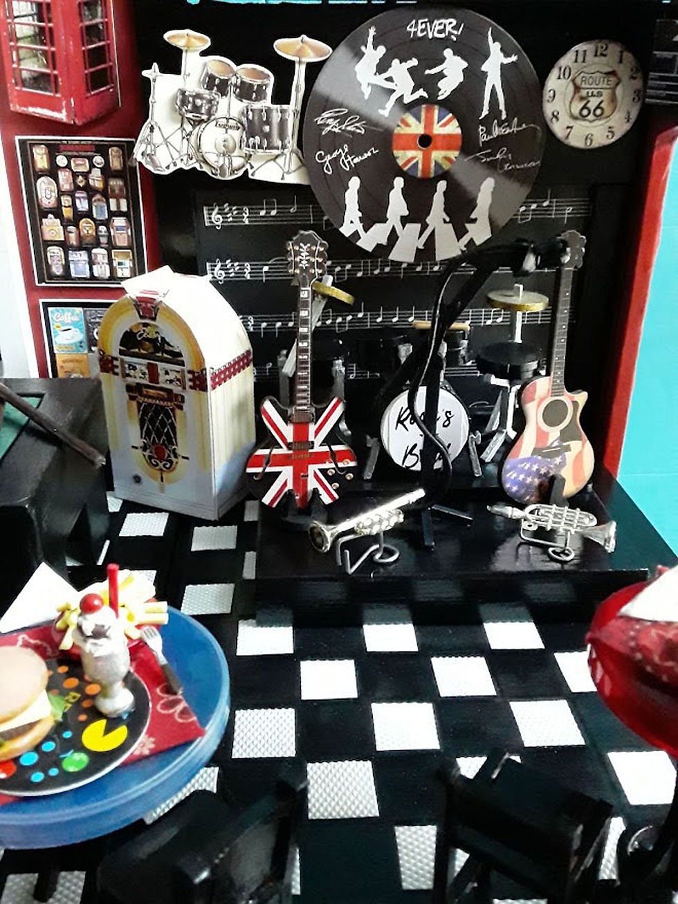 Miniatura: Roombox triplo LANCHONETE - SNACK BAR VINTAGE