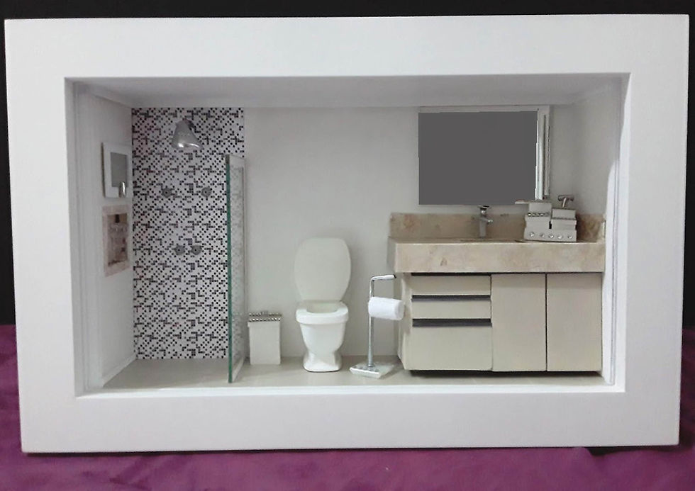 Quadro Miniatura BANHEIROS MODERNOS