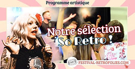 Programmation artistique du festival Retro Folies 2026