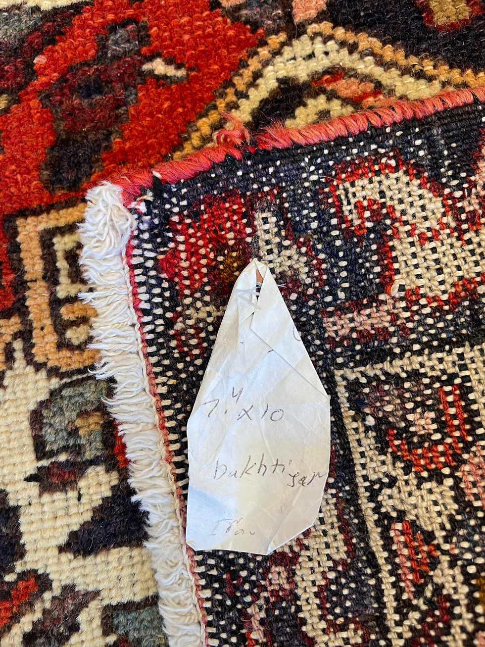 Vintage Hand Knotted Persian Bakhtiari