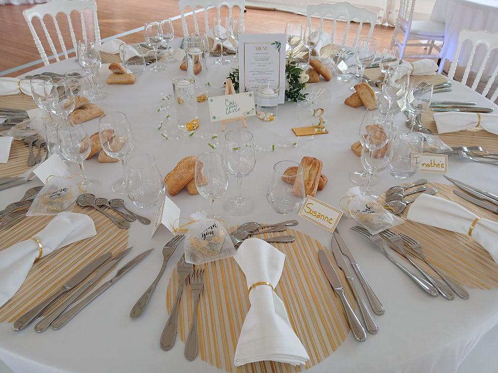 Décoration des tables de repas