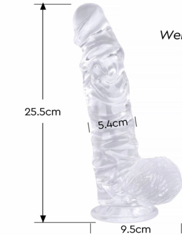 Miniatura: Dildo transparente con ventosa