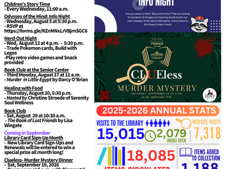 August 2026 Monthly Events!