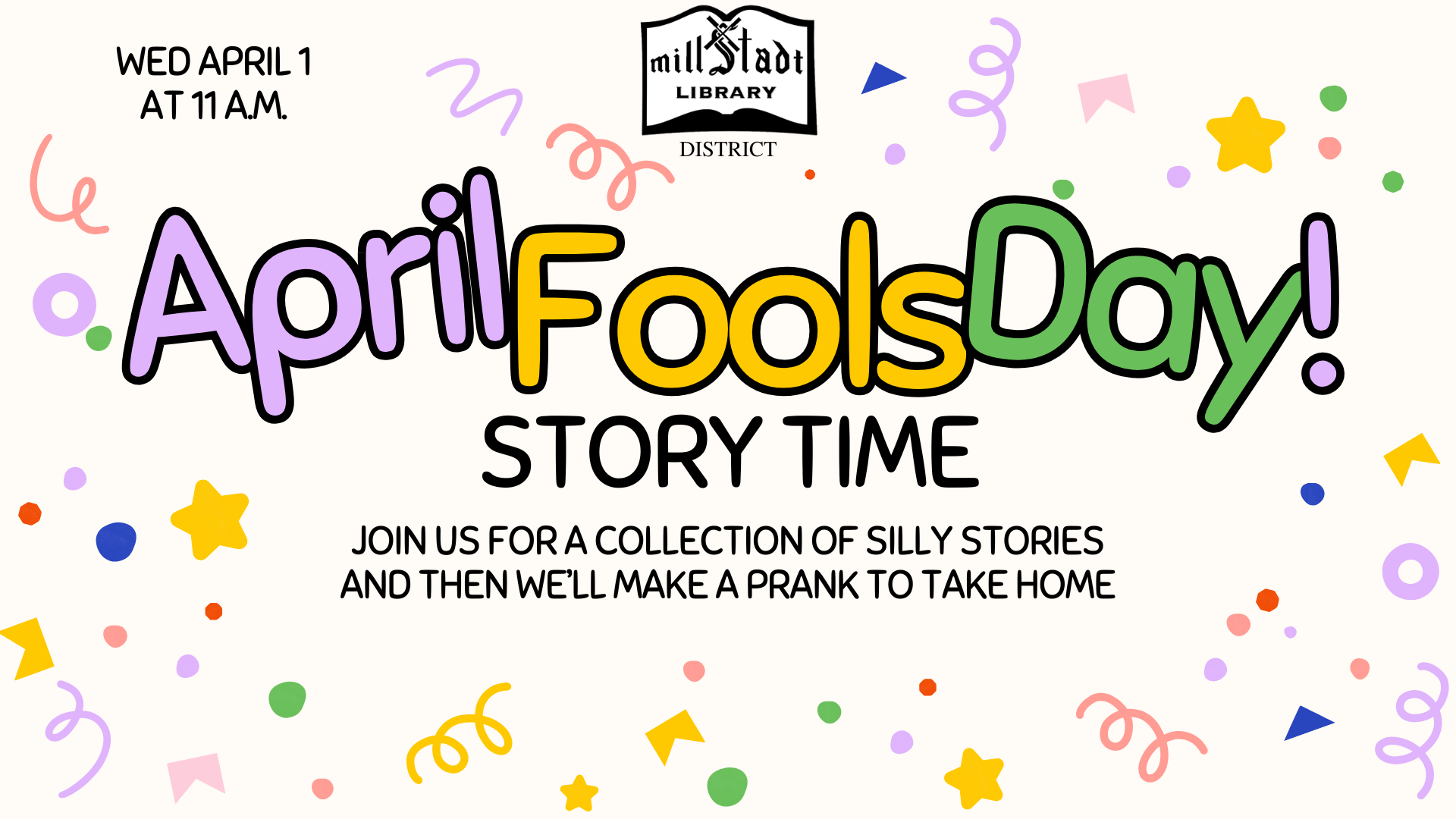 Library April Fools April Fools Day Story Time | Millstadt Library
