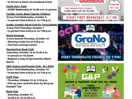 October Events 2021!