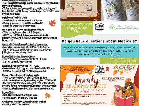 Welcome November 2025! Check out our monthly events!