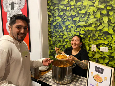 Yummy dinner at Tequila Sunrise Hostel Sydney