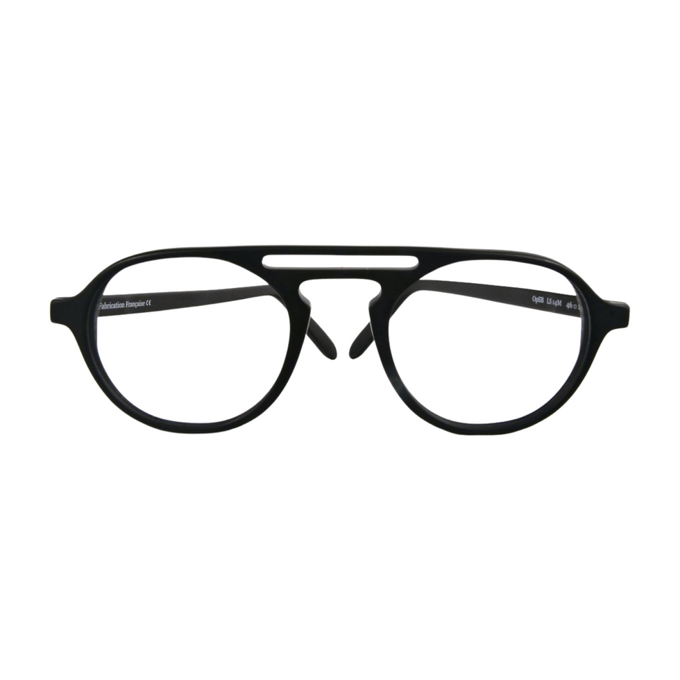Noir rond lunettes de vue. lunettes écologique homme Lunetier Saint Martin