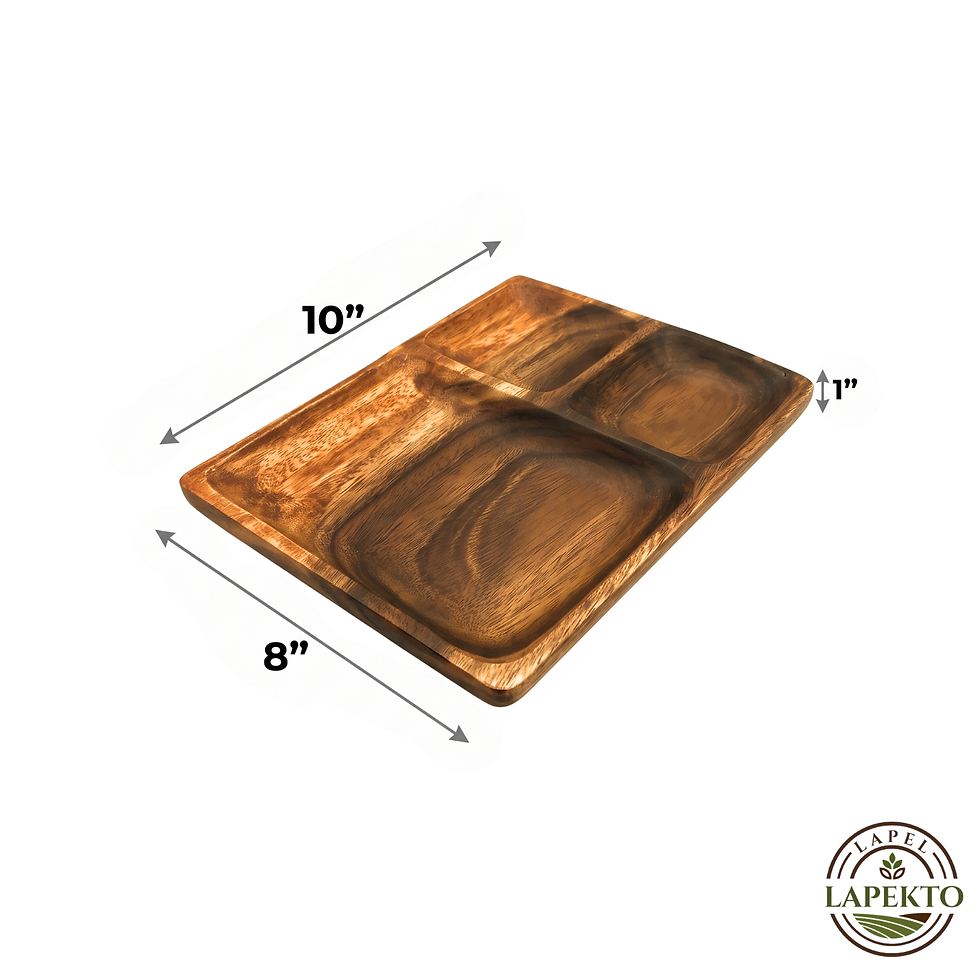 Thumbnail: Rectangle Plate with 3 Compartment 10" x 8" x 1"