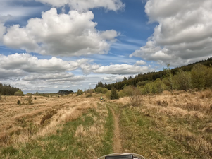 Off road riding in Kielder, Northumberland