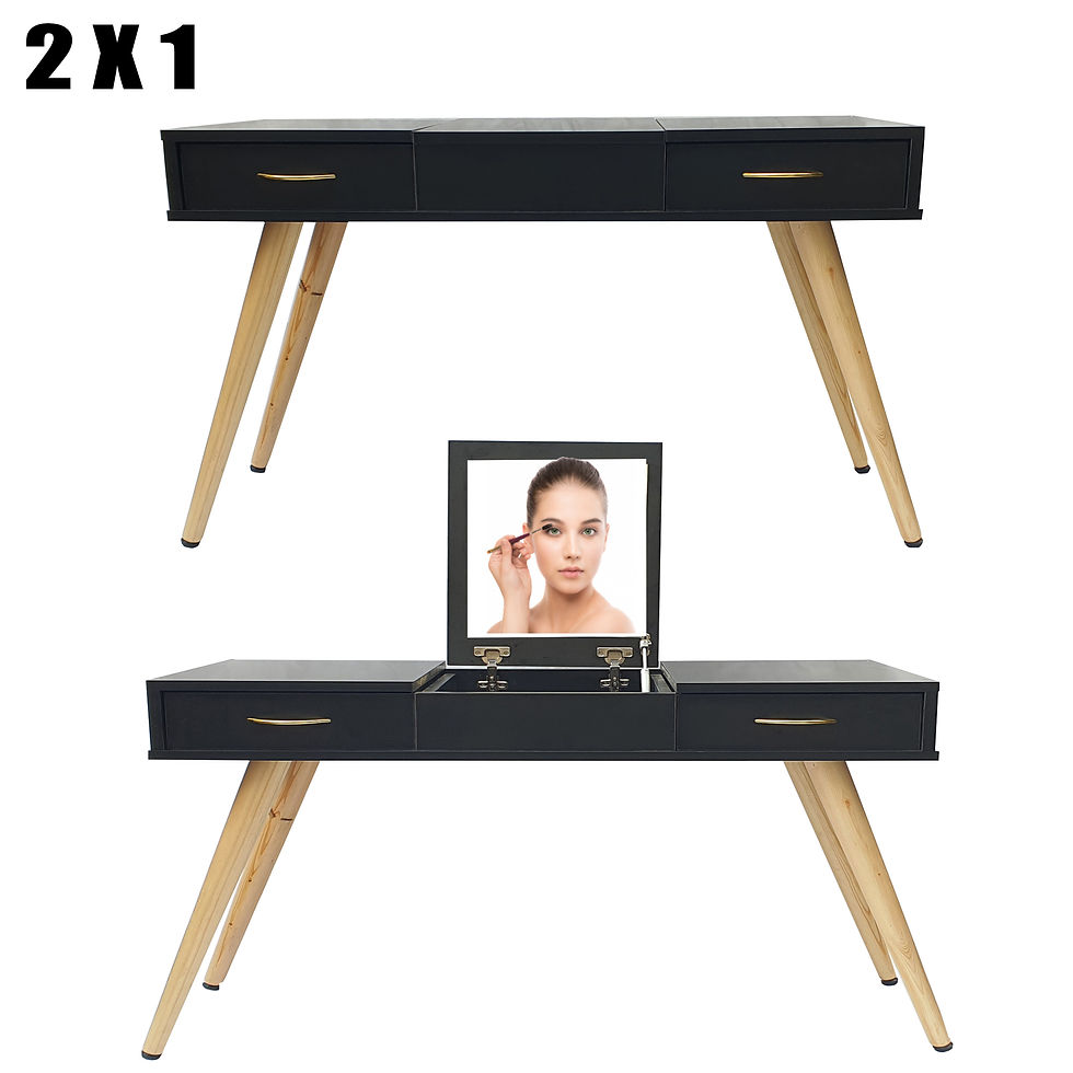 Miniature : Coifeuse de maquillage avec chaise noir