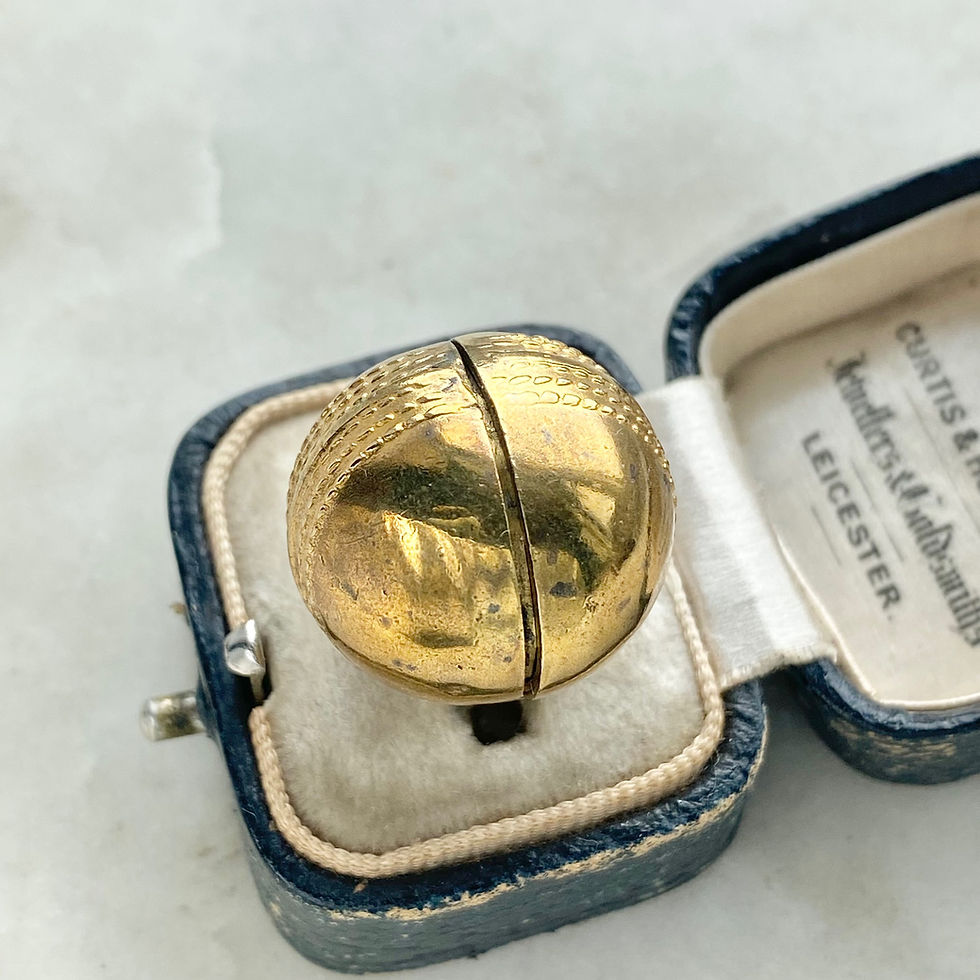 Thumbnail: Vintage gold tone ball opening locket pendant