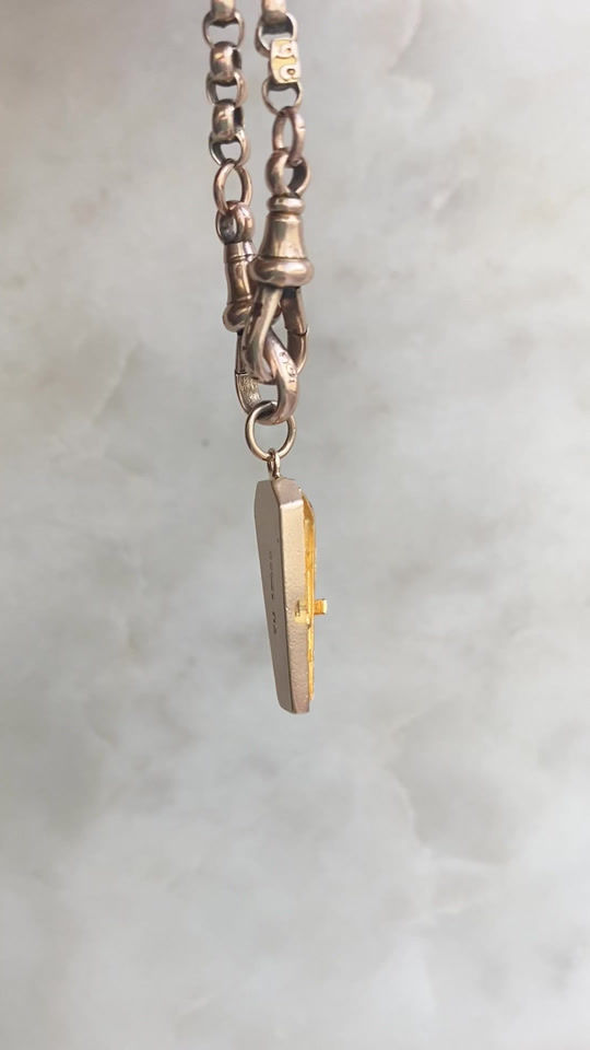 Thumbnail: Vintage 1958 9ct gold rare opening coffin charm with skeleton inside