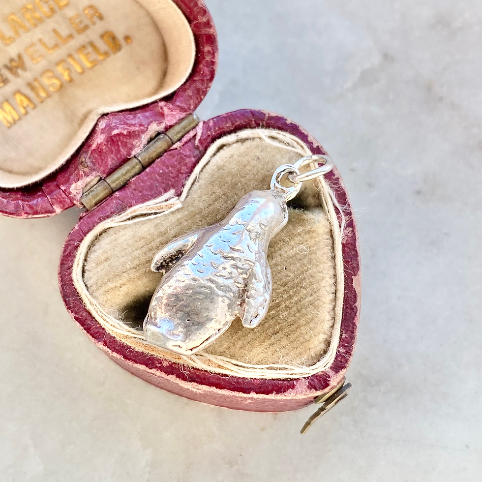 Thumbnail: Vintage solid sterling silver penguin charm