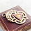 Thumbnail: Antique 1920 9ct gold, enamel 'Justice Truth Philanthropy' eye fob/pendant