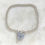 Thumbnail: Vintage 1967 sterling silver heart padlock bracelet