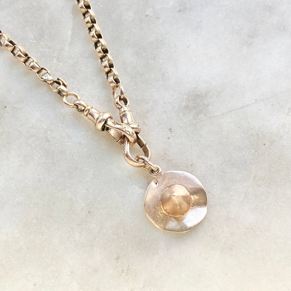Thumbnail: Vintage 1965 rare 9ct gold witch's hat charm