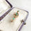 Thumbnail: Antique 9ct gold and turquoise love knot pin brooch