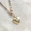 Thumbnail: Vintage rose cut diamond and gold heart charm