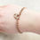 Thumbnail: Antique Edwardian 1909 9ct gold heart padlock curb link bracelet