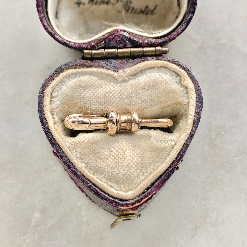 Thumbnail: Antique rare 9ct gold double dog clip clasp charm holder