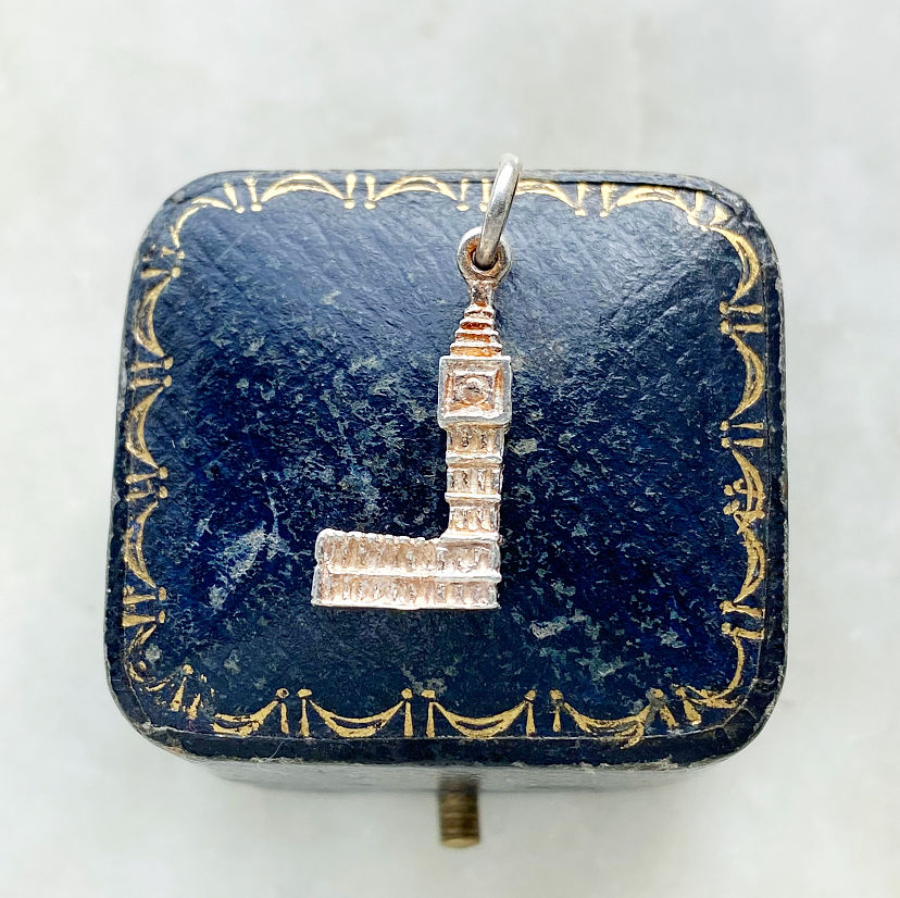 Vintage sterling silver Big Ben, London charm