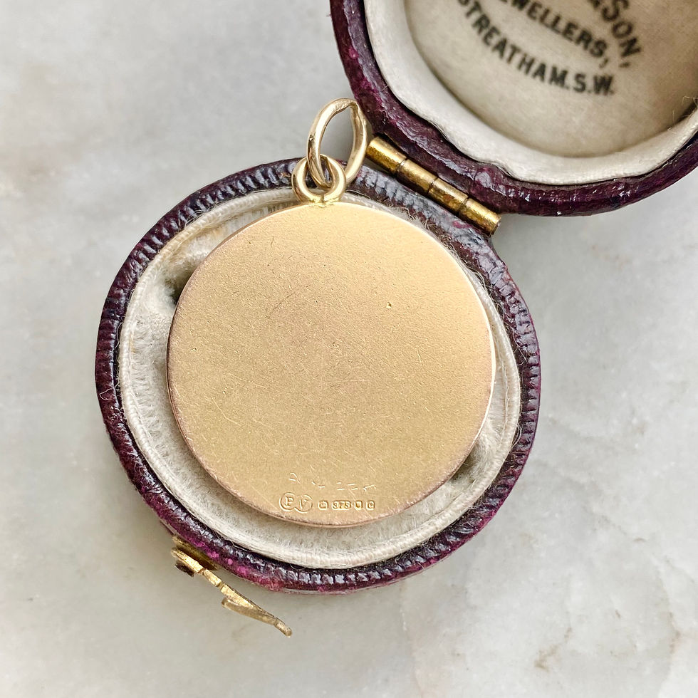 Thumbnail: Vintage 1977 rare Paul Vincze 9ct gold Aries Zodiac medallion charm