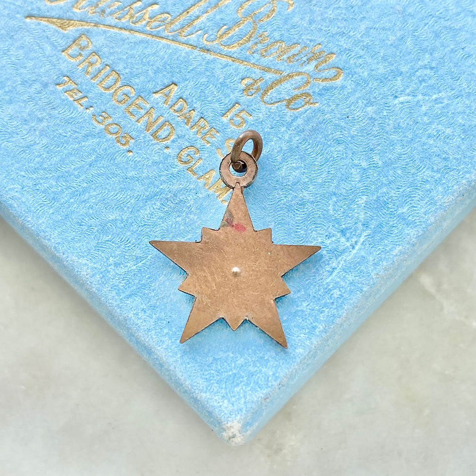 Thumbnail: Vintage 'This be your lucky star' celestial star charm
