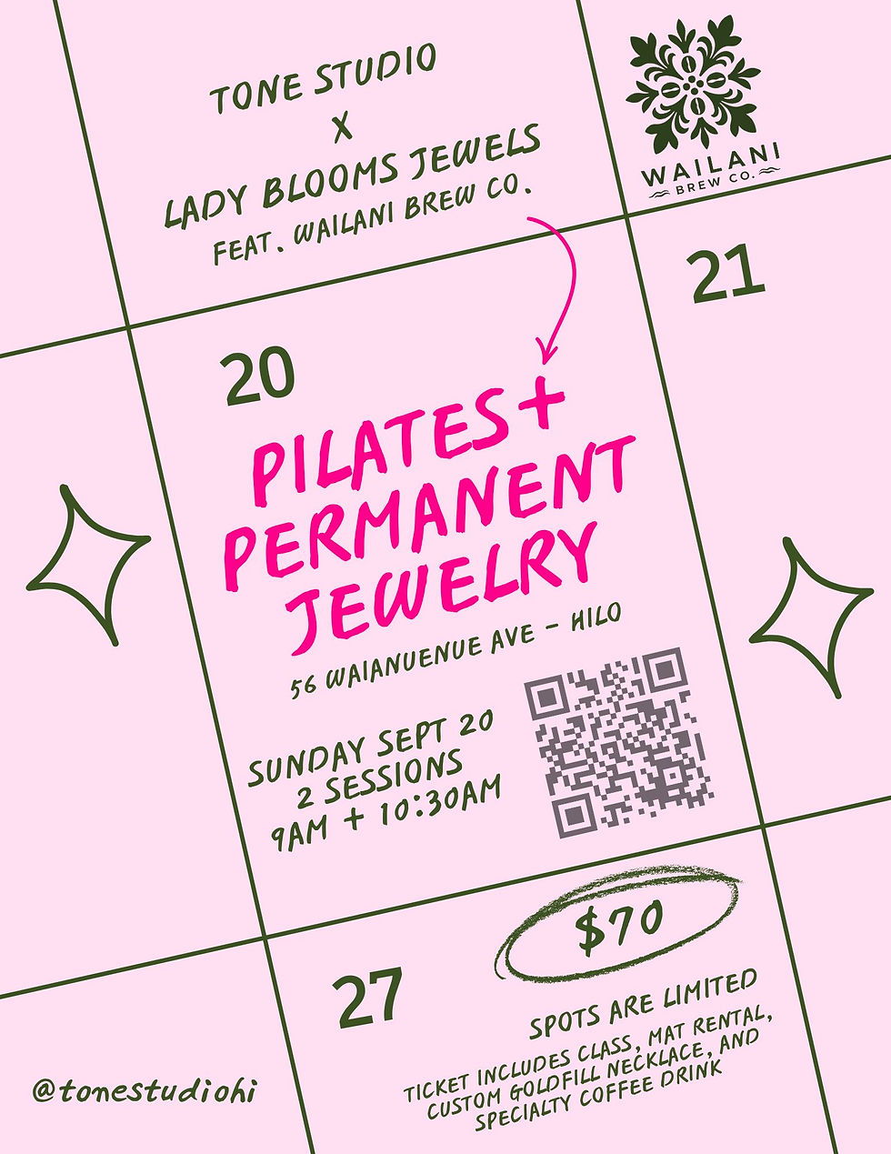 Pilates + Permanent Jewels