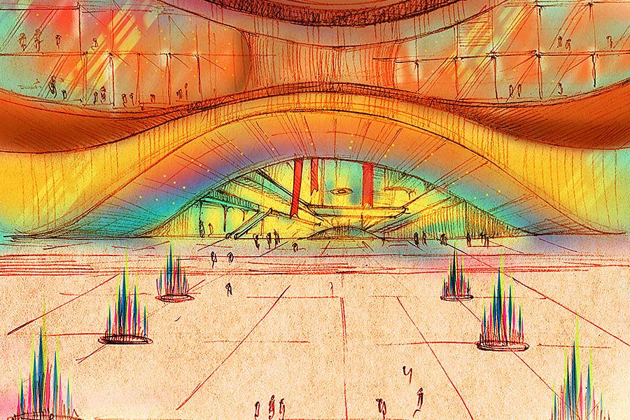 7 Cities Theme Park Concept Sketch