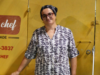 A chef internacional da cozinha de rua