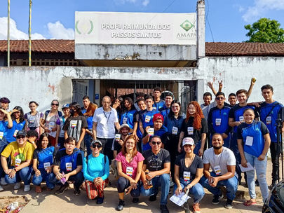 Alunos da Escola Estadual Raimunda dos Passos coletam dados sobre estrutura do bairro Novo Horizonte