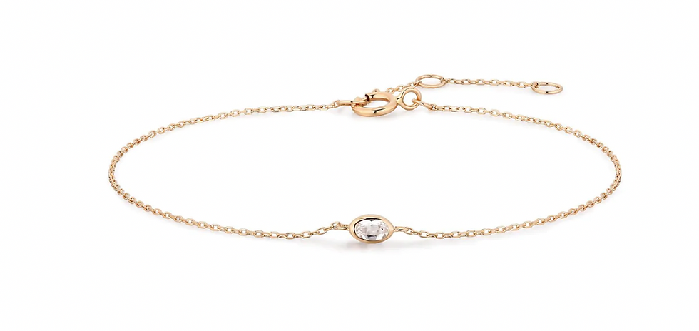14k yellow gold White Topaz Greta Bracelet