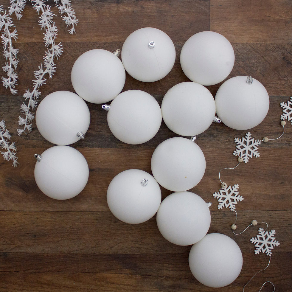 Miniatura: Bombillos Navideños Blancos 6 cm - Set x 12