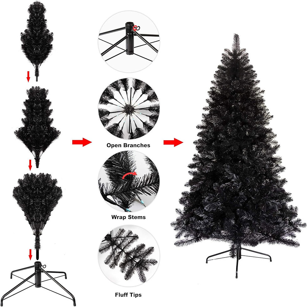 Miniatura: Árbol Navideño Clásico Negro 2.1 m