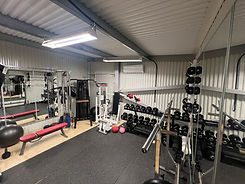 Fullutrustat Gym som ingår i hyran på Vallentuna kontorshotell