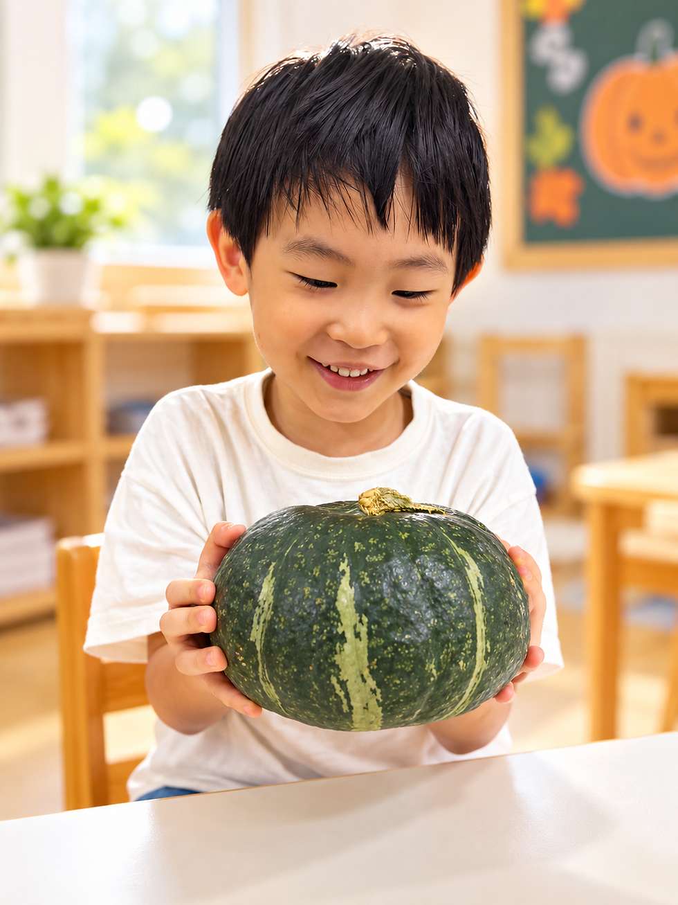 小さなシェフたちが大活躍！かぼちゃパイ作りに挑戦！