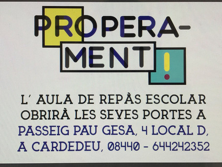 Aviat ens traslladem!