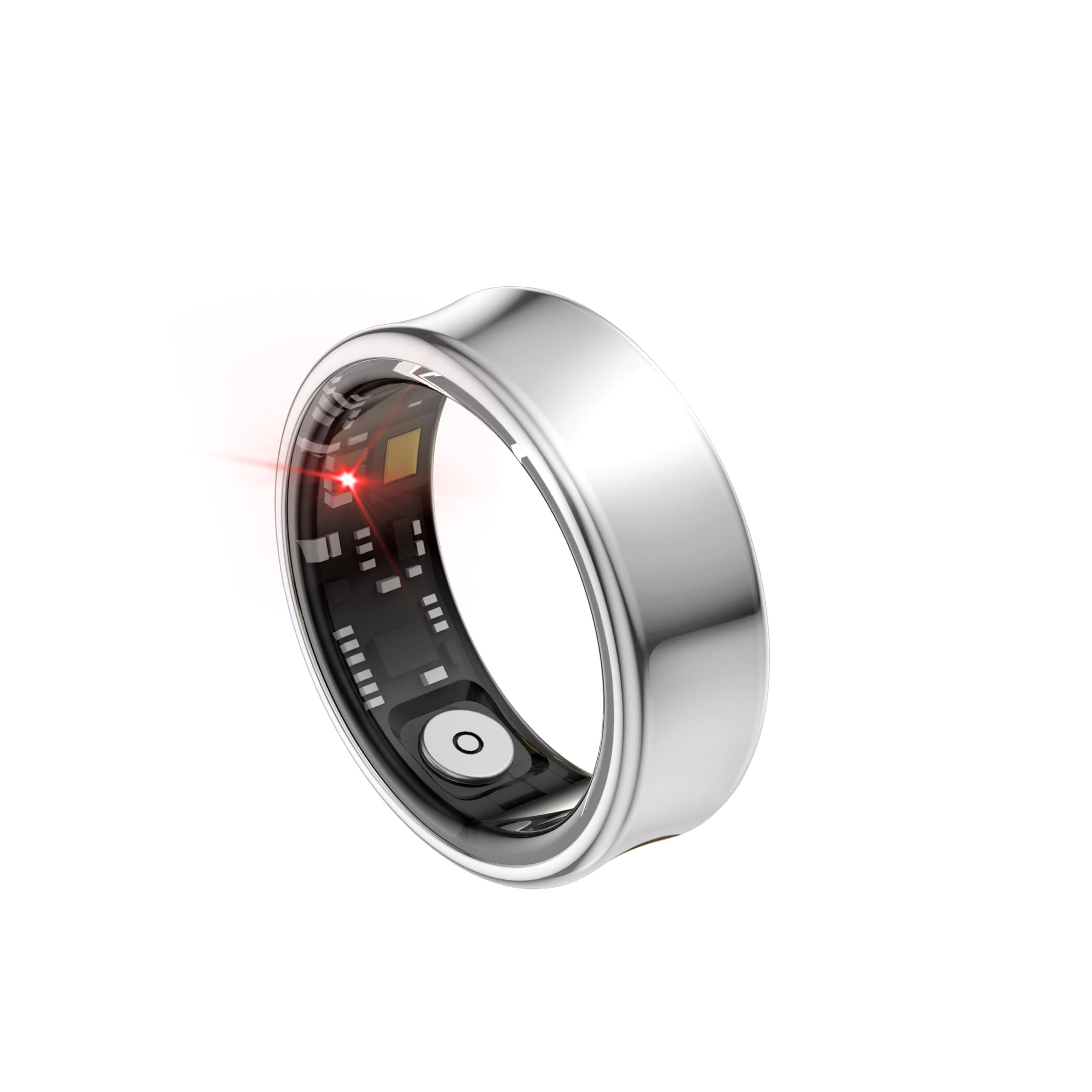 Titanium Alloy Fitness Tracker Smart Ring for Men & Women-5ATM Waterproof & No A