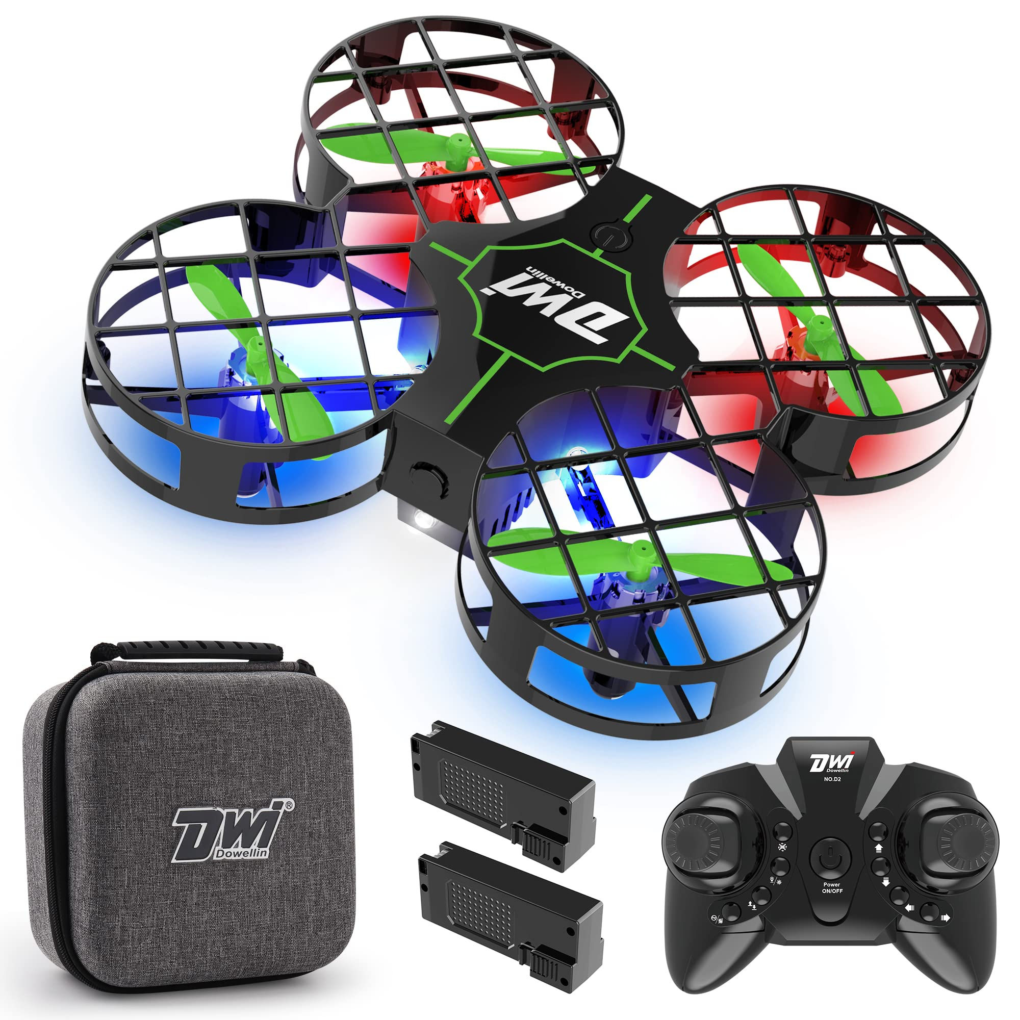 Dwi Dowellin 4.5 Inch Mini Drone for Kids One Key Take Off Landing Spin Flips RC