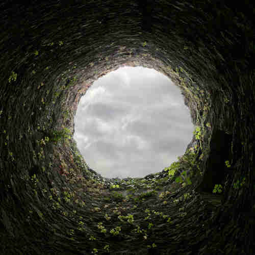 View from the bottom of a well