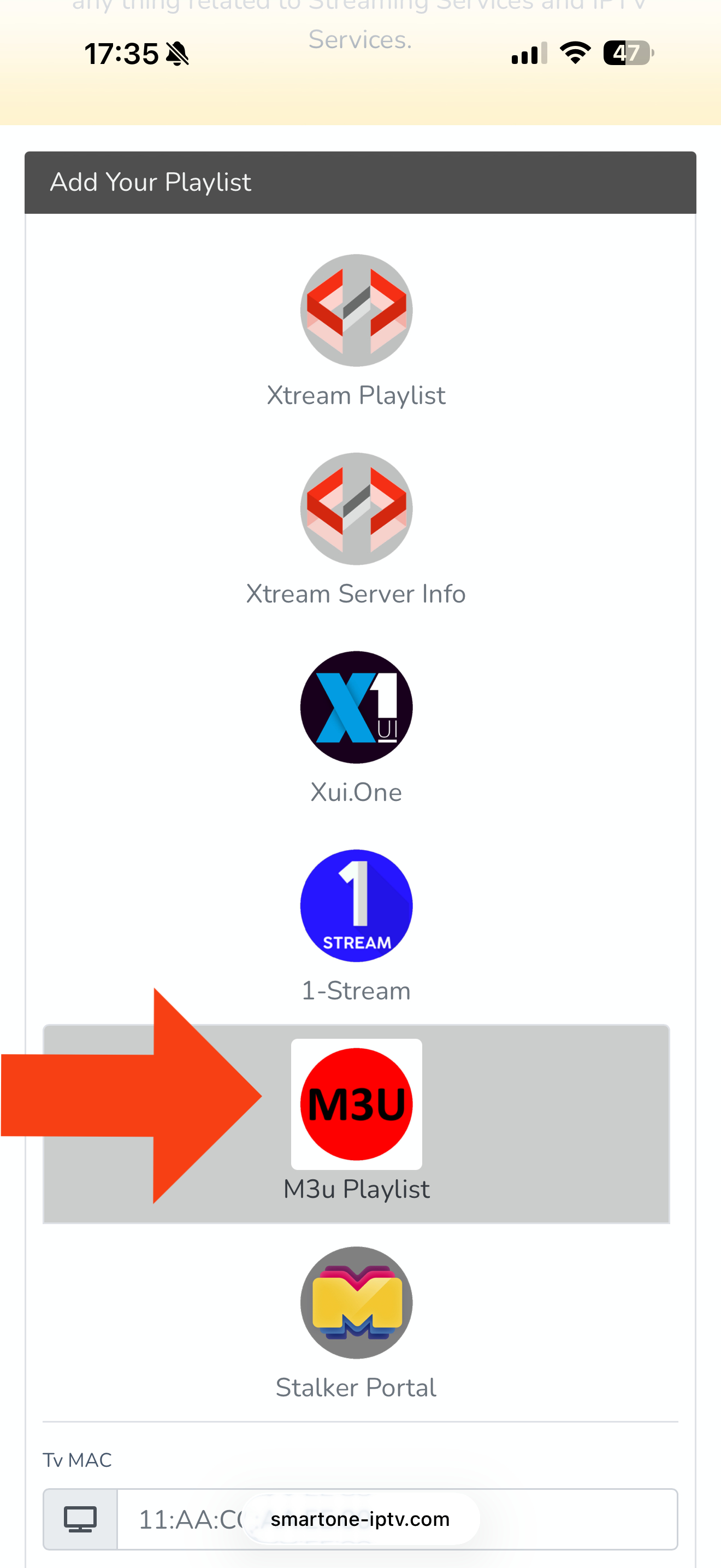 M3U Playlist Smart One IPTV