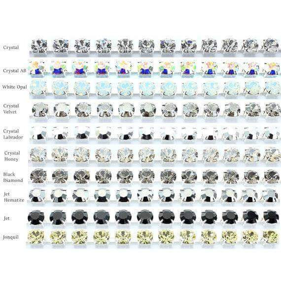 Thumbnail: Bespoke crystal browbands 1/2" curved