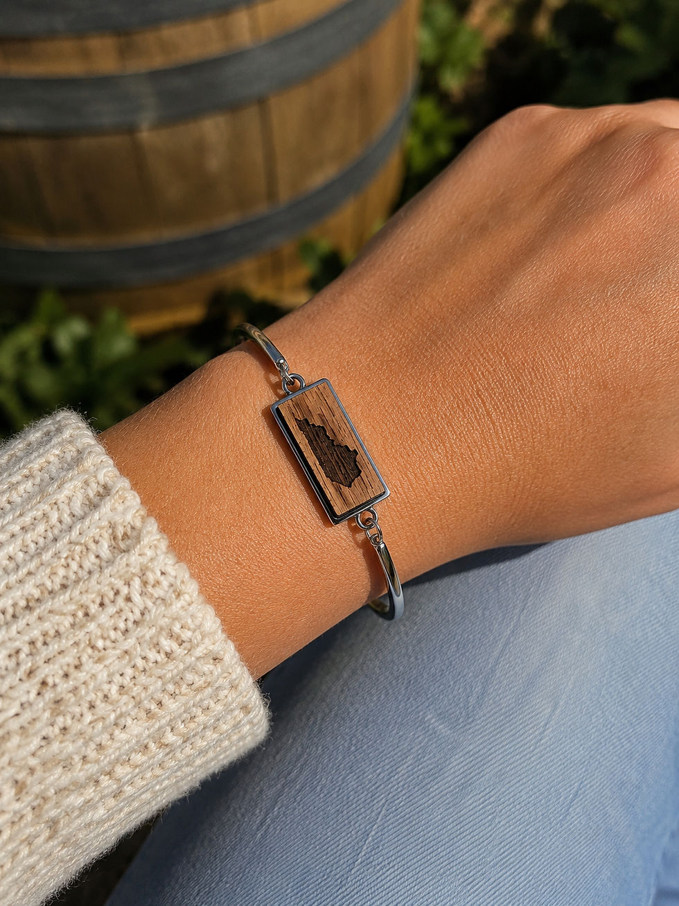 Thumbnail: Reclaimed Kentucky Bourbon Barrel Bracelet