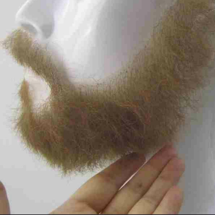 Miniatura: Barbas e bigodes falsos 100% cabelo humano