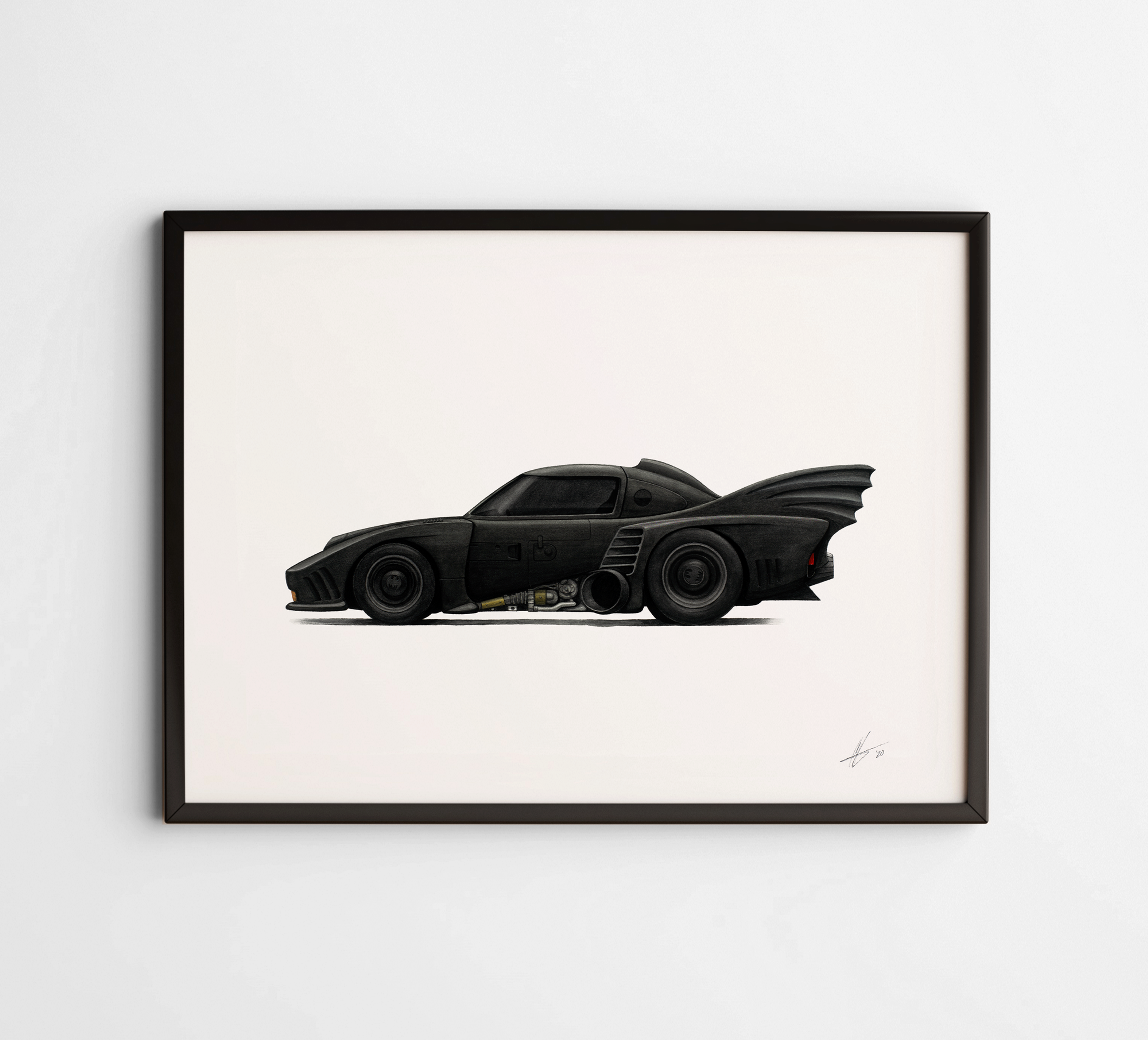 935 'Batmobile' - 18x24"- Framed