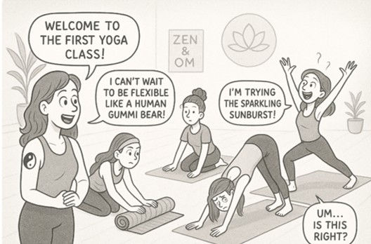 Die erste Yoga-Klasse