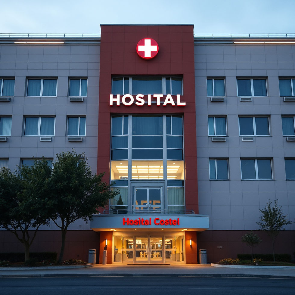 Close-up view of a hospital emergency room with medical staff attending to patients
